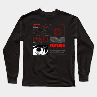 Streetwear Bloody Red Brutalism Design Long Sleeve T-Shirt